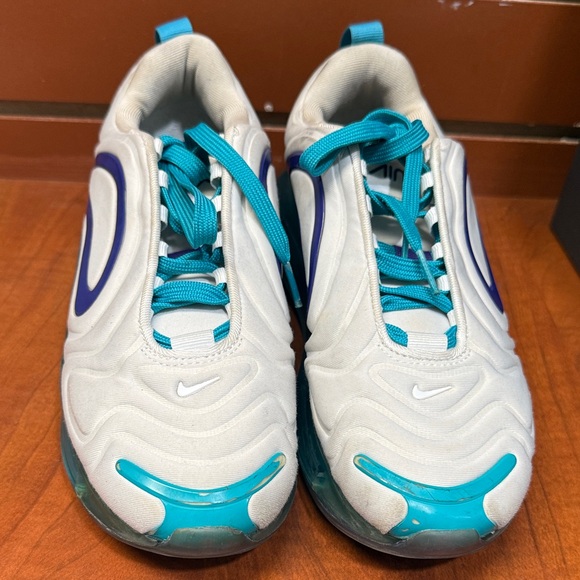 Nike White Sneakers with Teal and Blue Accents - Picture 3 of 8
